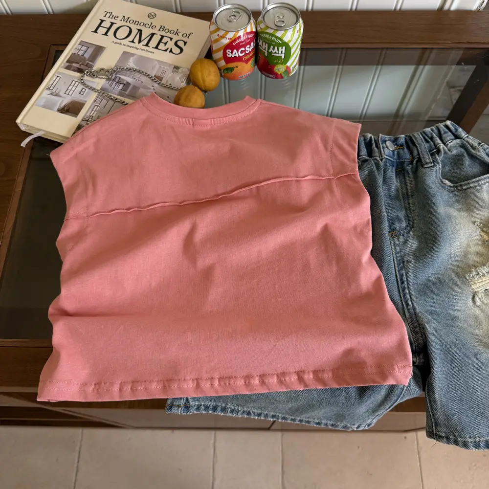 Pink Kids Vest T-Shirt Sleeveless Summer 2025 — feature 10