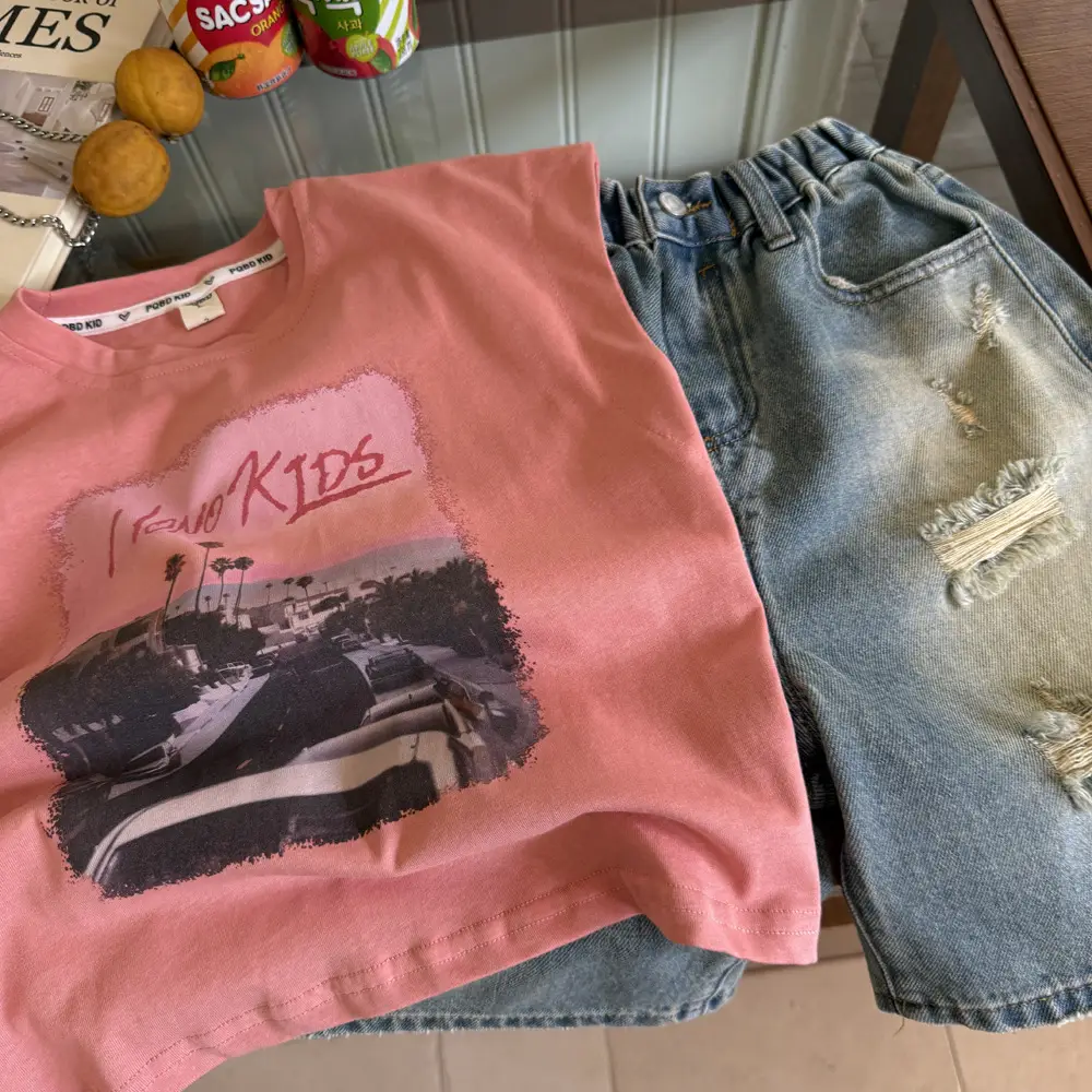 Pink Kids Vest T-Shirt Sleeveless Summer 2025 — feature 7