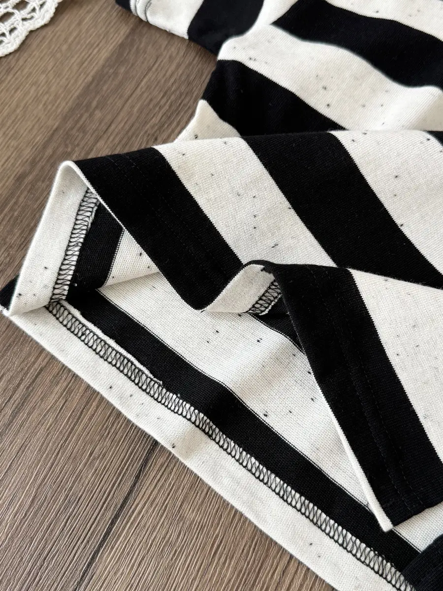 Summer Boys Crewneck Striped T-shirt Top - Image 6