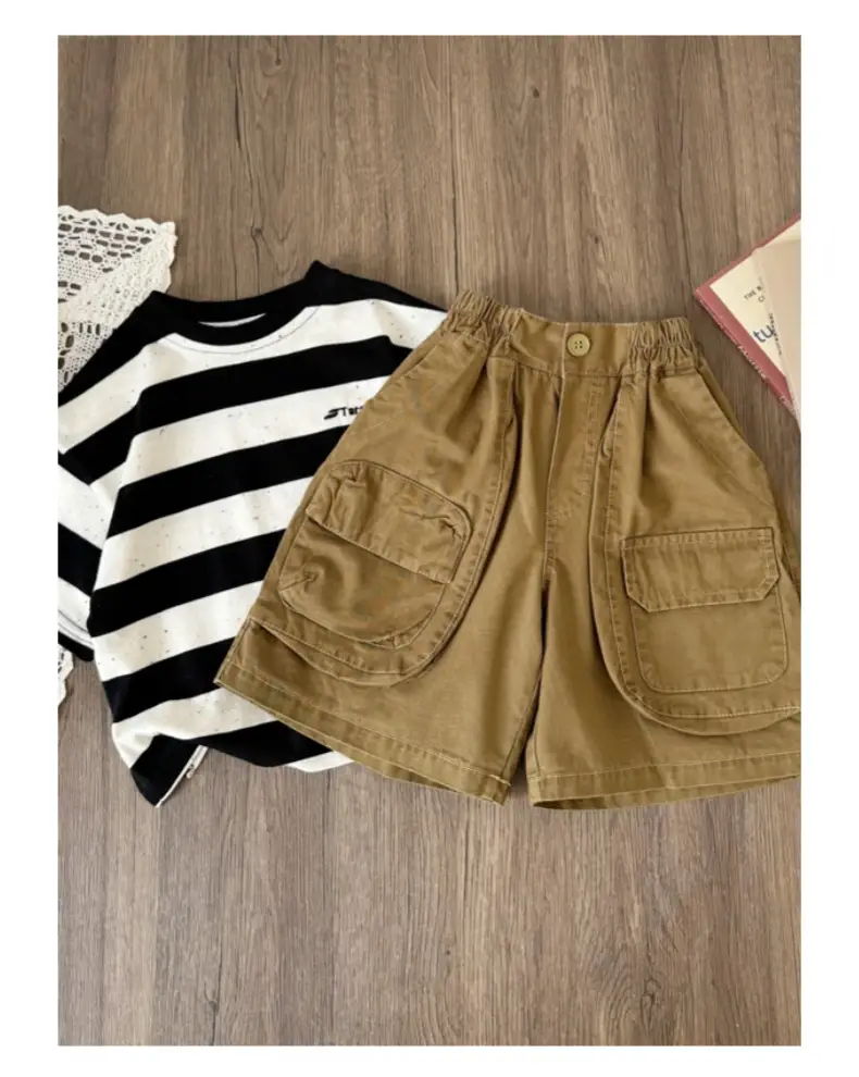 Summer Boys Crewneck Striped T-shirt Top — feature 12