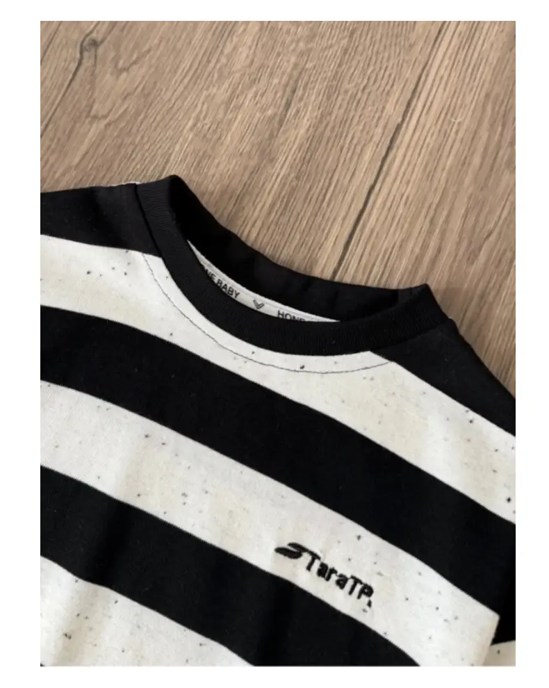 Summer Boys Crewneck Striped T-shirt Top — feature 15