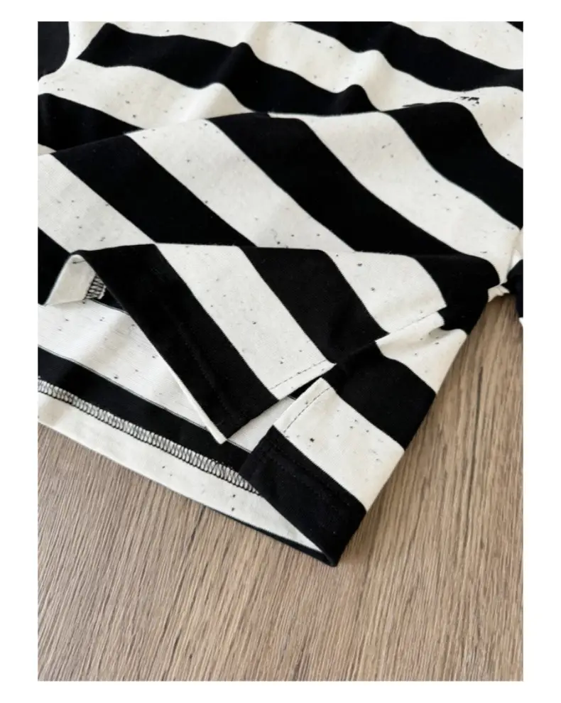 Summer Boys Crewneck Striped T-shirt Top — feature 17