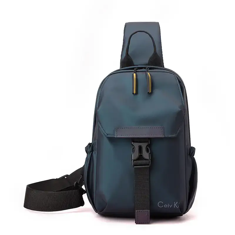 Men's Blue Casual Crossbody Bag with Adjustable Strap - Image 3
