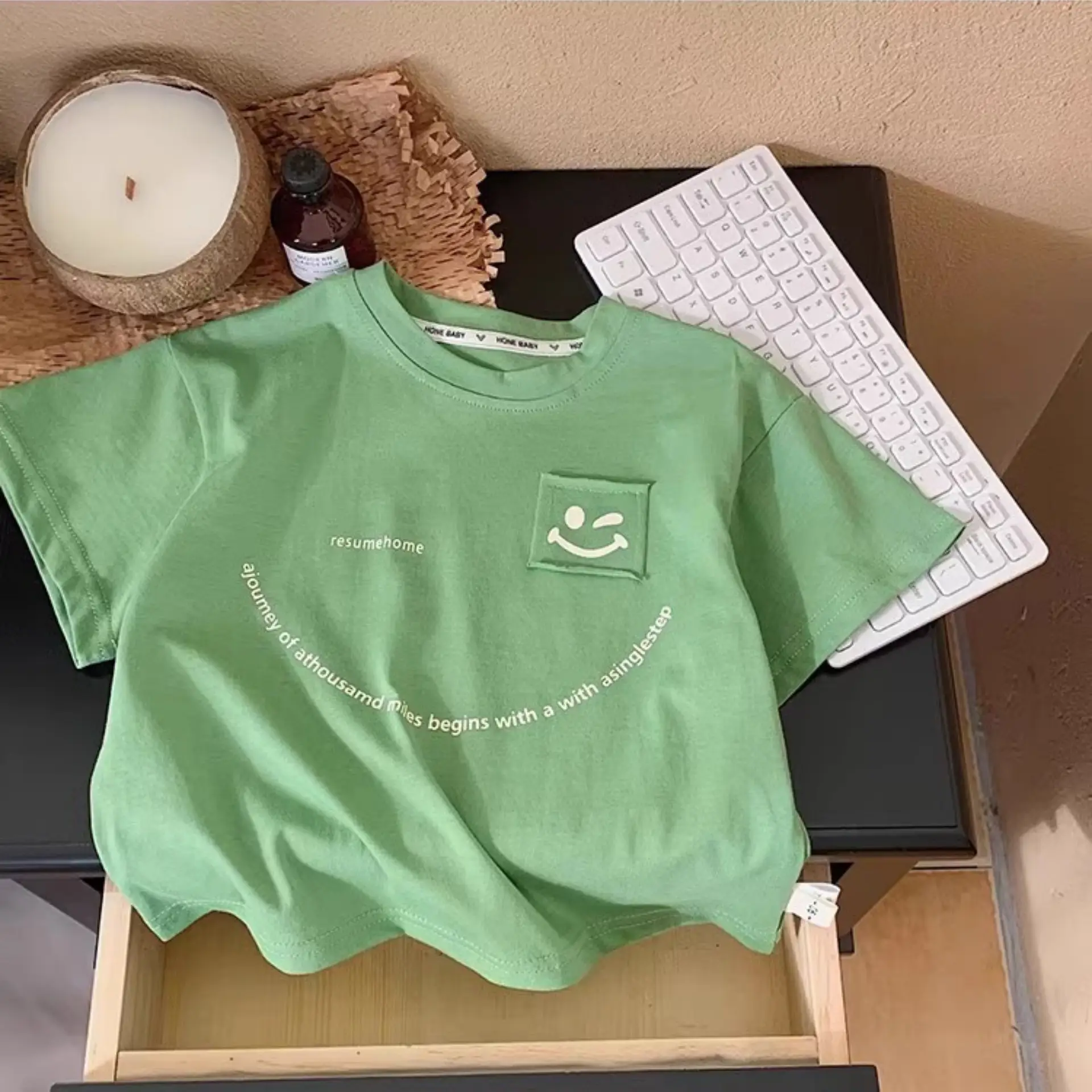 Children's Green T-Shirt Linlinma Small Medium 2025 — feature 17