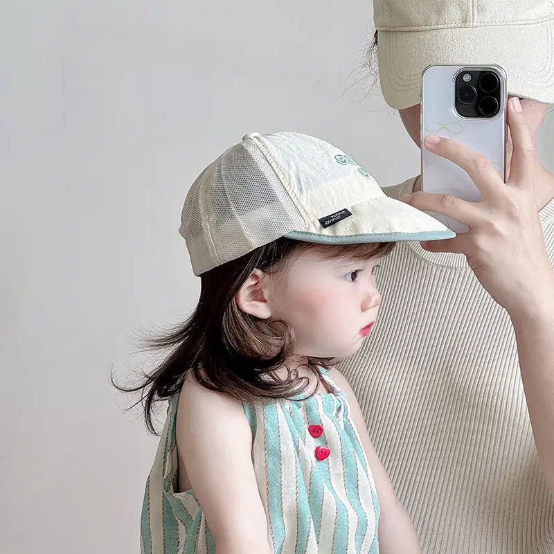 Baby's Mesh Sun Hat with Cap & Strap - Image 7