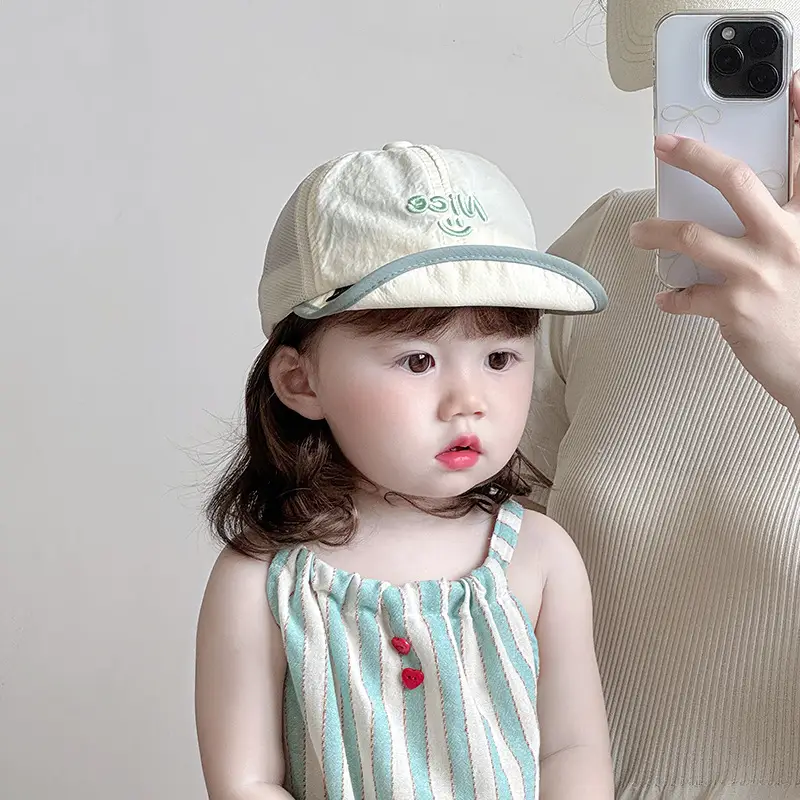 Baby's Mesh Sun Hat with Cap & Strap - Image 8