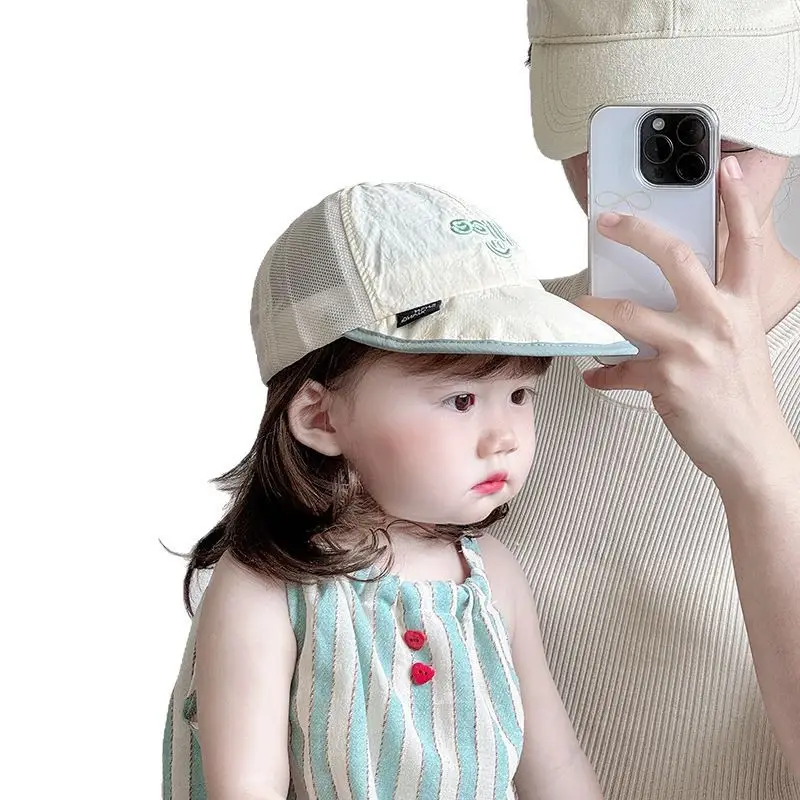 Baby's Mesh Sun Hat with Cap & Strap - Image 9