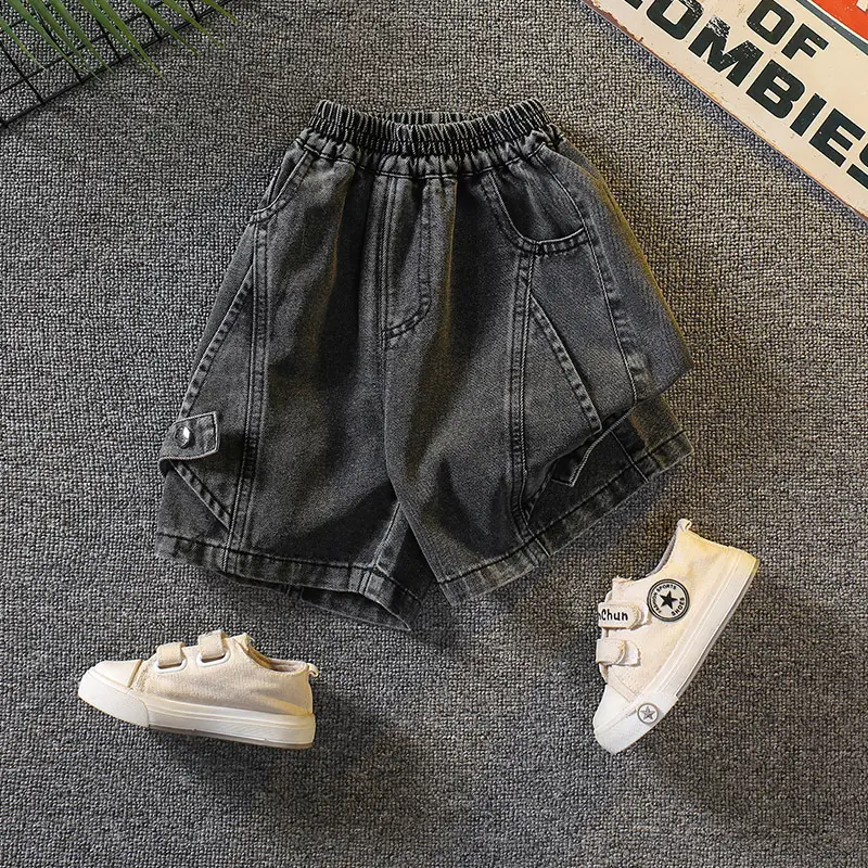 Boys Black Graphic T-Shirt Shorts Set 2026
