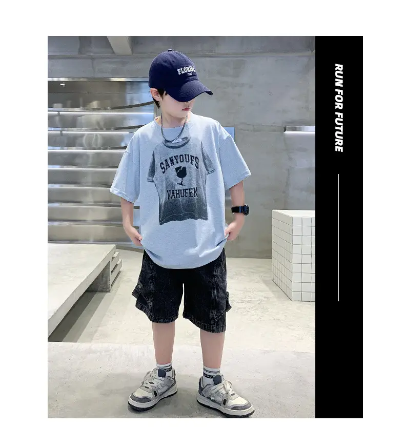 Summer Boys White Tattoo Shorts Set — feature 17