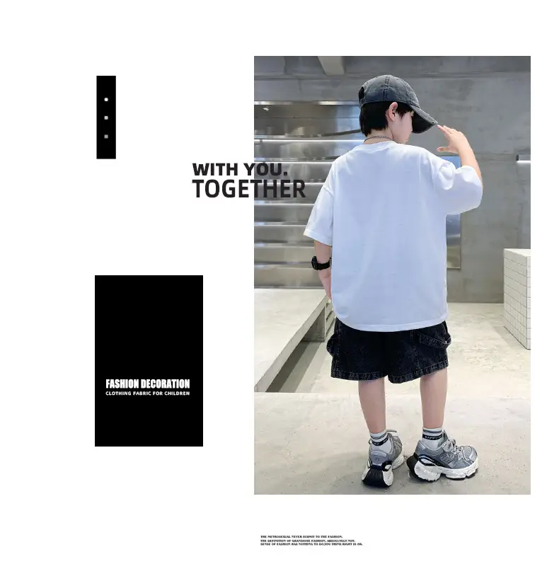 Summer Boys White Tattoo Shorts Set — feature 22