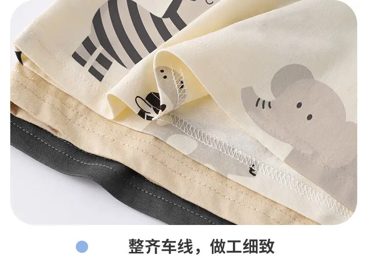 Baby T-shirt Elephant Print Summer Casual Short Sleeve — feature 14