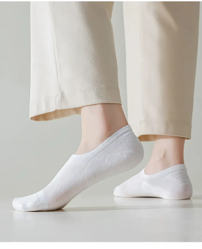 Bamboo Fiber Socks for Women, Invisible Non-Slip Summer Thin Mesh Breathable Anti-Odor Wholesale Custom Socks from Zhuji Sock Company — feature 19