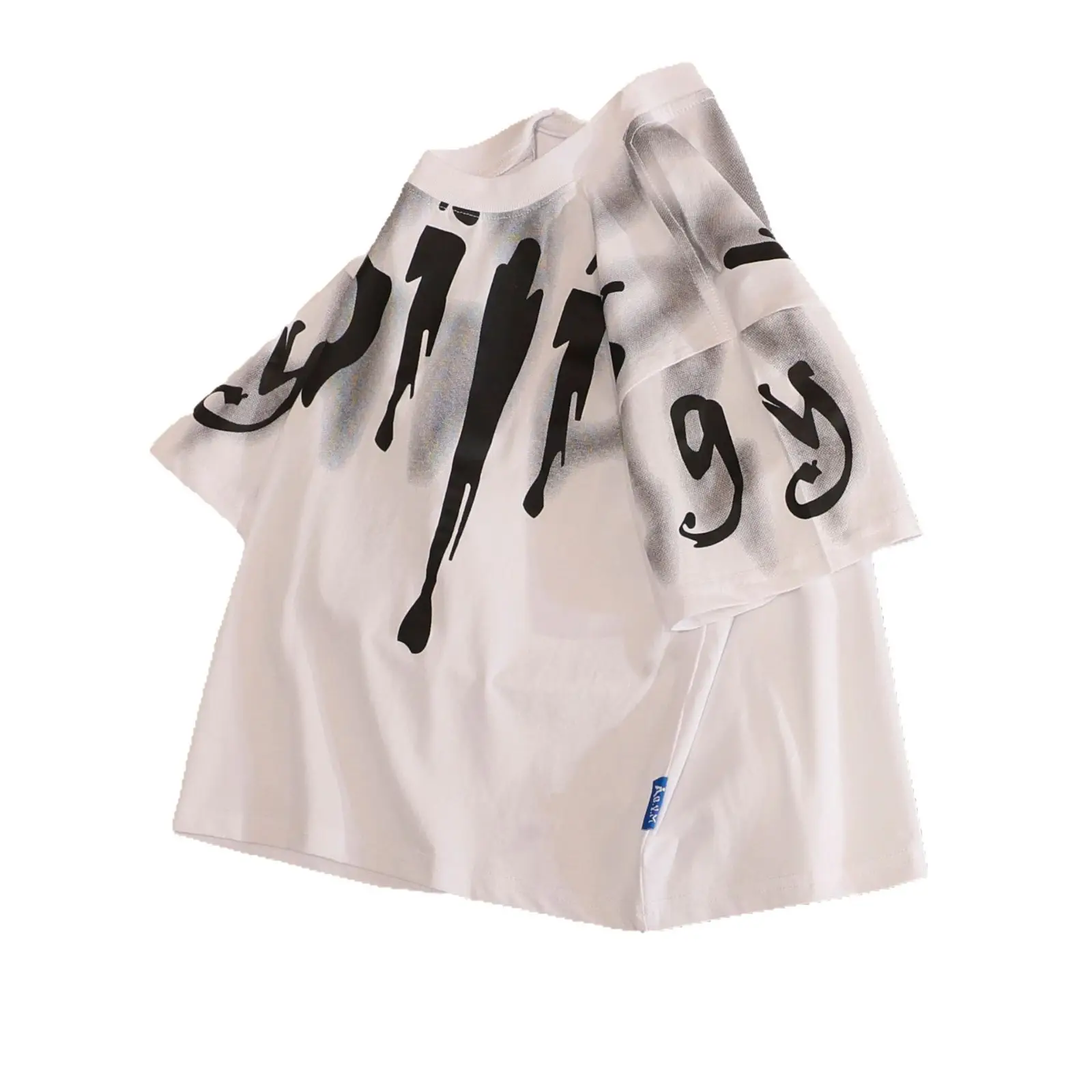 Boys Summer T-Shirt White Black Graphic Large 2026 - Image 7
