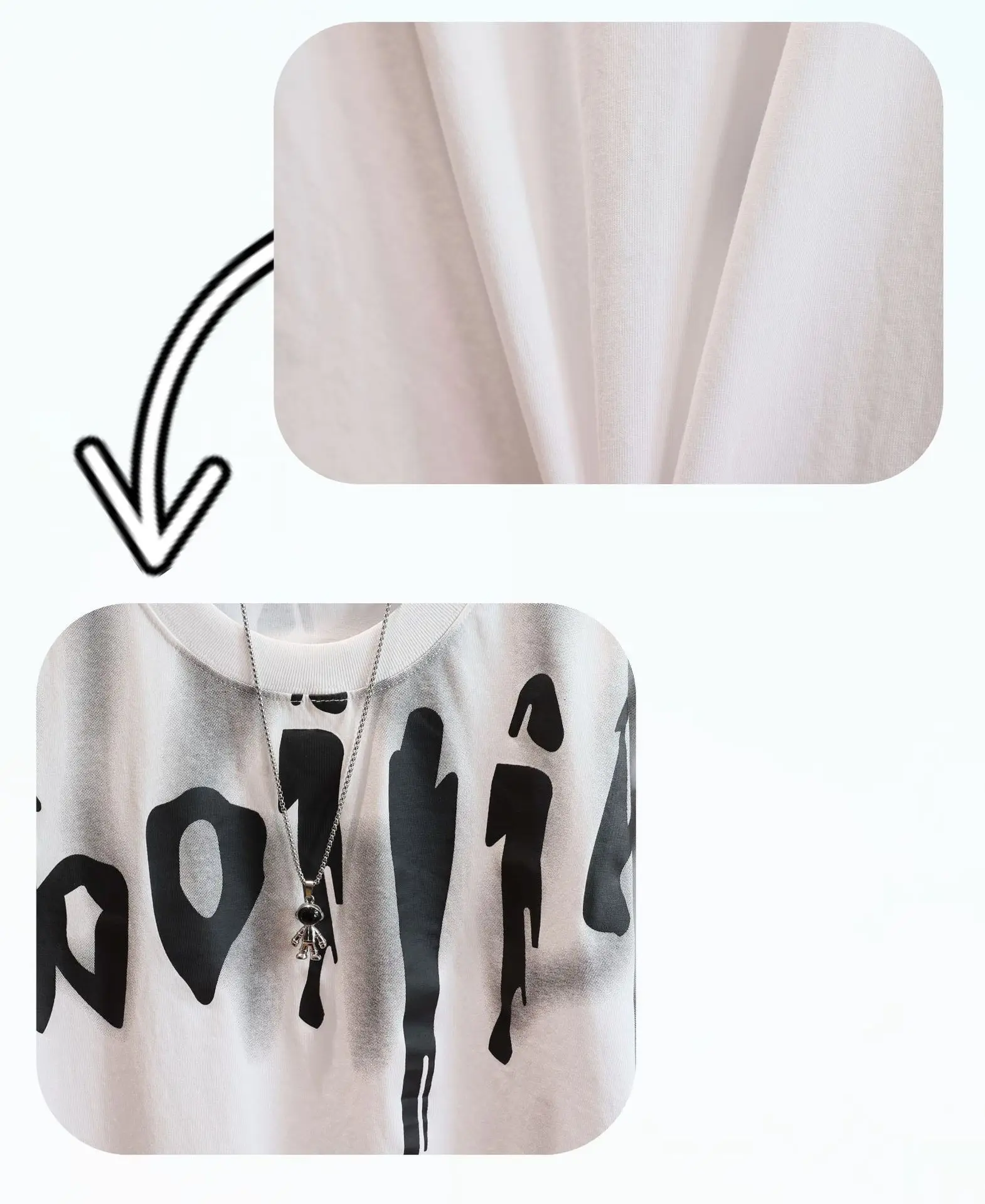 Boys Summer T-Shirt White Black Graphic Large 2026 — feature 11