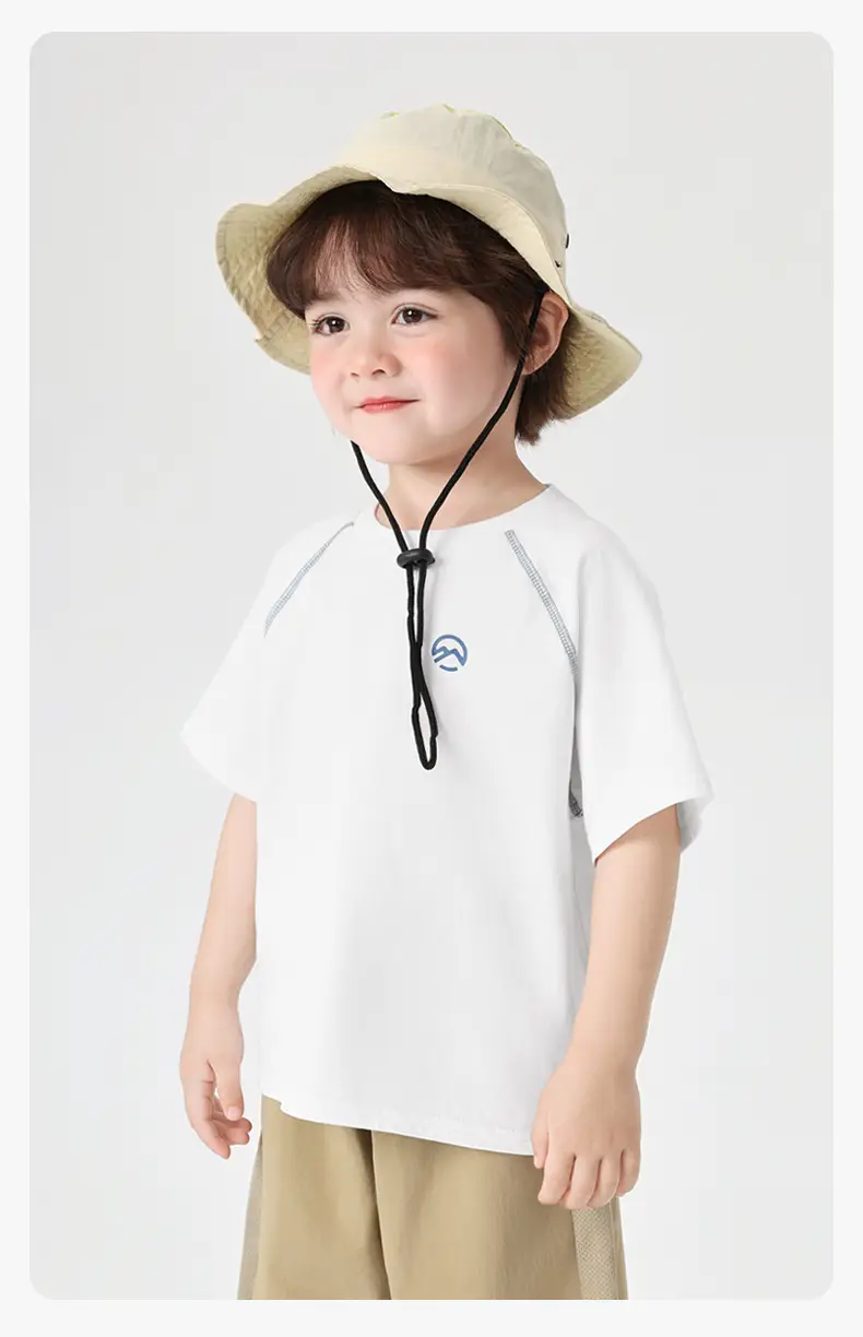 Right European Boys T-Shirt White 2025 Summer — feature 12