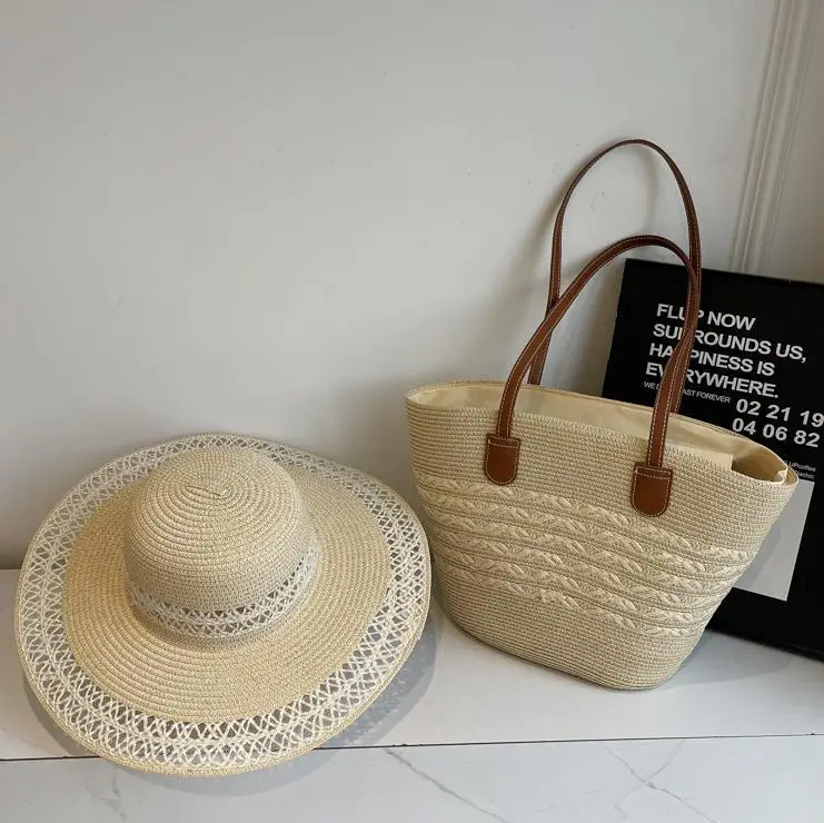 Women Straw Tote Bag Large Capacity Summer Shoulder Bag - Image 11