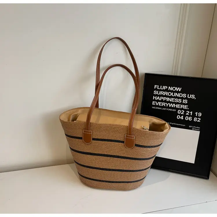Women Straw Tote Bag Large Capacity Summer Shoulder Bag — feature 20