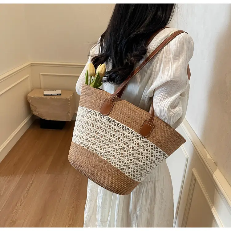 Women Straw Tote Bag Large Capacity Summer Shoulder Bag — feature 30