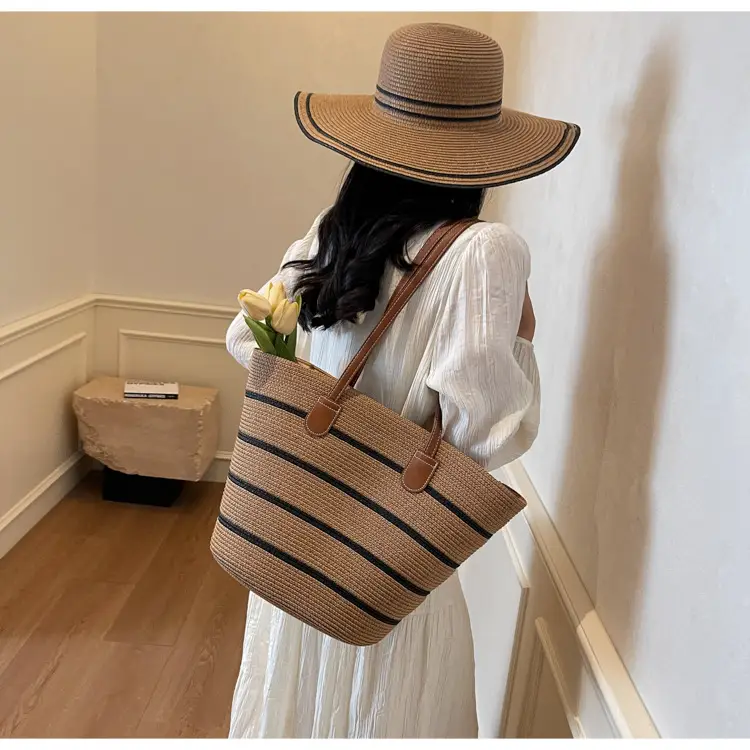 Women Straw Tote Bag Large Capacity Summer Shoulder Bag — feature 37