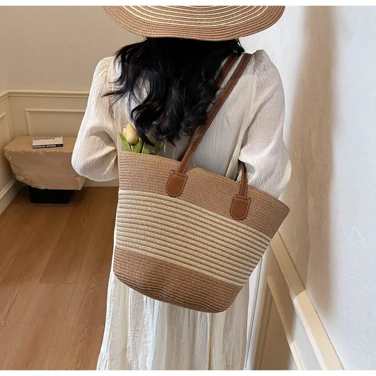 Women Straw Tote Bag Large Capacity Summer Shoulder Bag — feature 40