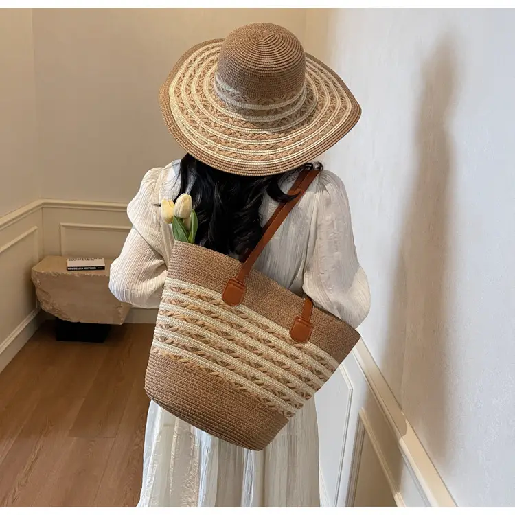 Women Straw Tote Bag Large Capacity Summer Shoulder Bag — feature 42