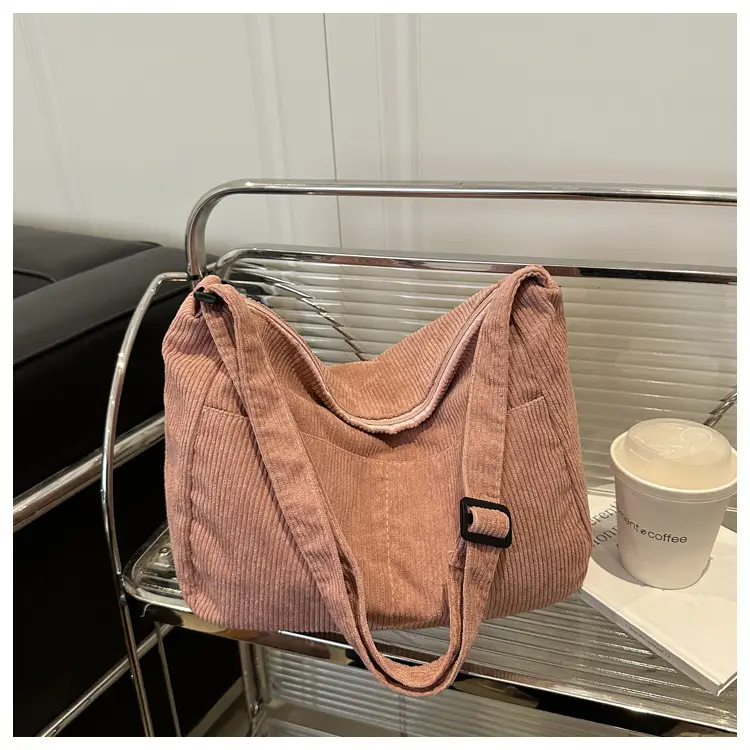 Beige Crossbody Tote Bag Large Capacity Lazy Style — feature 27