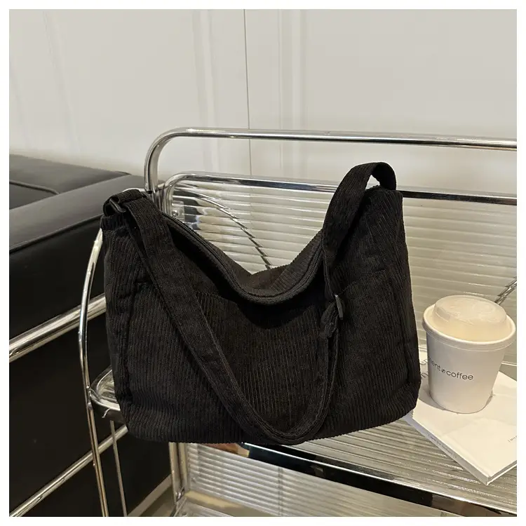 Beige Crossbody Tote Bag Large Capacity Lazy Style — feature 30