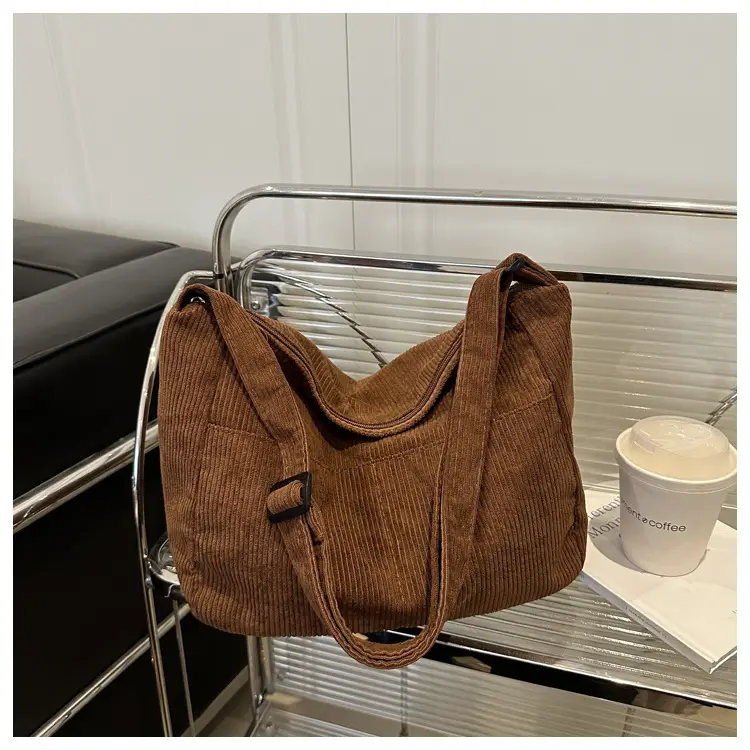 Beige Crossbody Tote Bag Large Capacity Lazy Style — feature 33