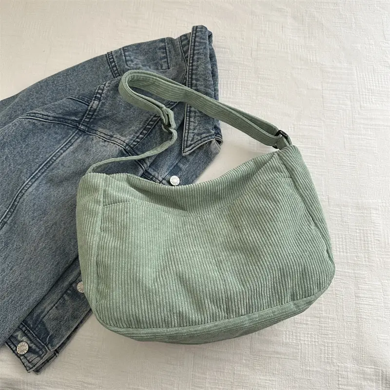 Beige Crossbody Tote Bag Large Capacity Lazy Style - Image 5