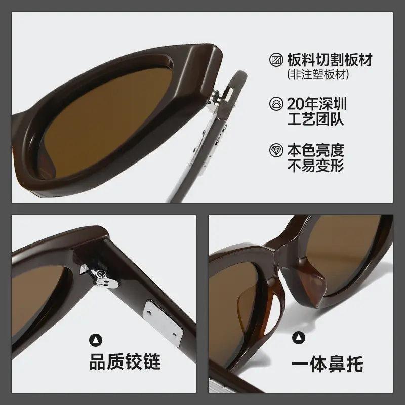 Jennie Fishtail Acetate Sunglasses White Black - Image 11