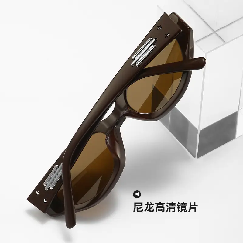 Jennie Fishtail Acetate Sunglasses White Black - Image 12
