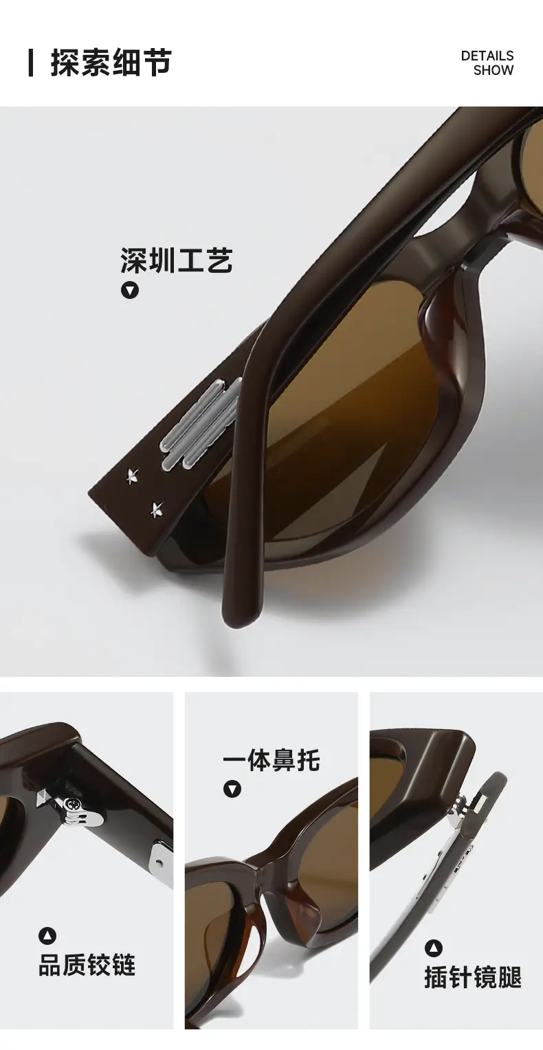 Jennie Fishtail Acetate Sunglasses White Black — feature 5