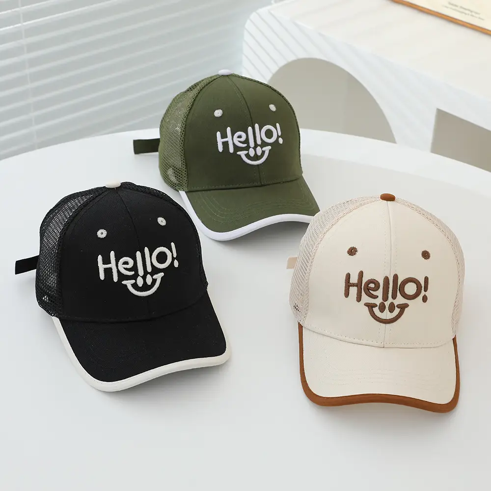 Hello! Cotton Baseball Cap for Boys Girls Spring Autumn - Image 6