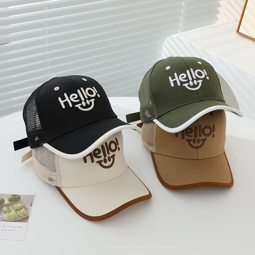 Hello! Cotton Baseball Cap for Boys Girls Spring Autumn - Image 7