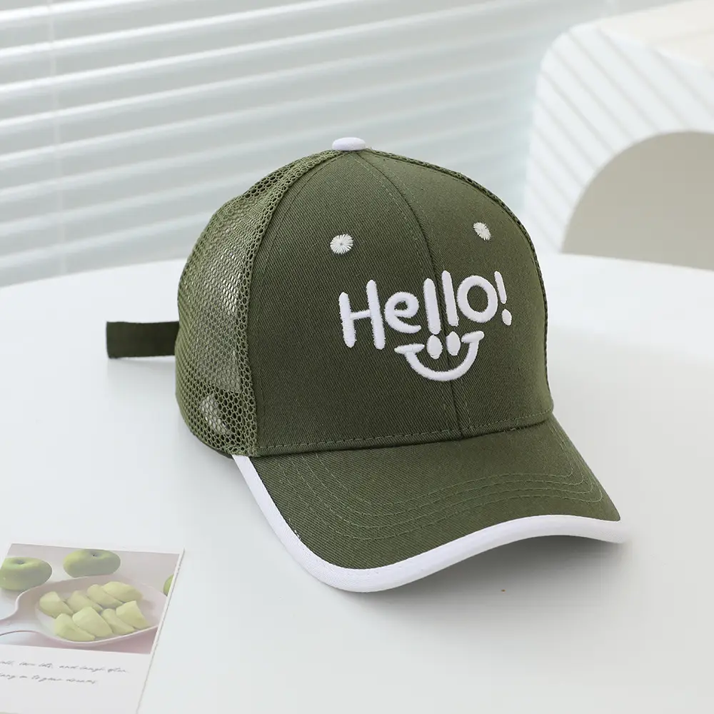 Hello! Cotton Baseball Cap for Boys Girls Spring Autumn - Image 4