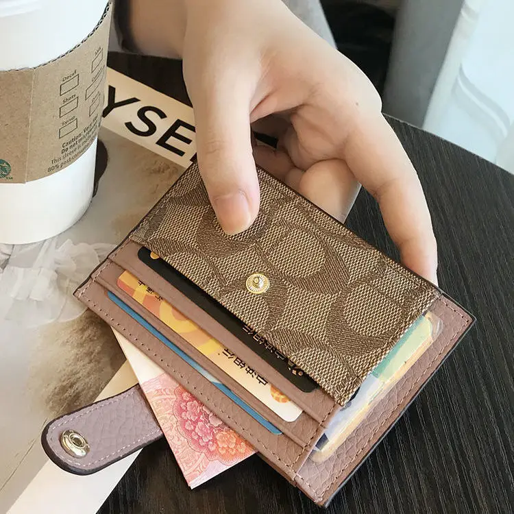 2025 New Small Card Holder for Women, Exquisite and Compact Driver's License Card Wallet, Genuine Leather Texture, Ultra-Thin Card Holder