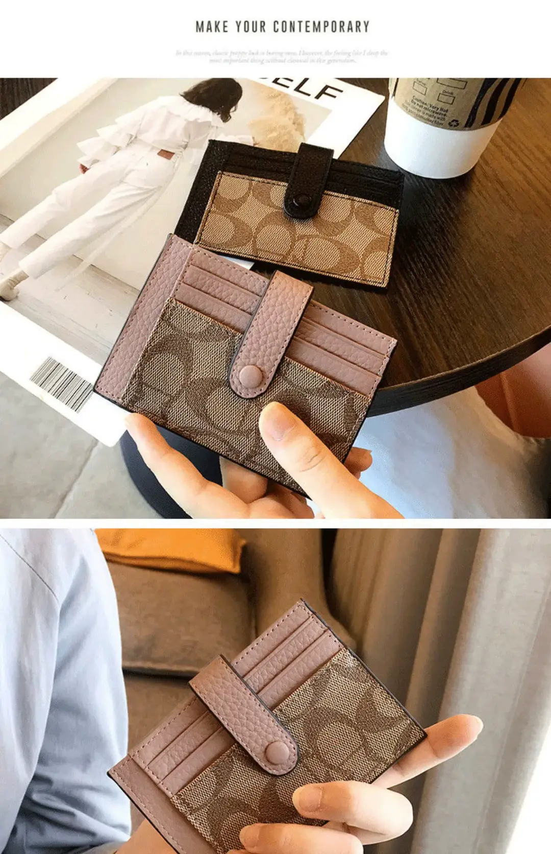 2025 New Small Card Holder for Women, Exquisite and Compact Driver's License Card Wallet, Genuine Leather Texture, Ultra-Thin Card Holder — feature 4