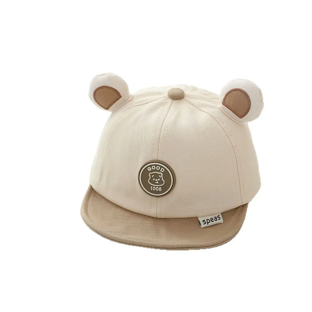 Cute Bear Cap Set for Girls Boys Soft Edge Spring Summer