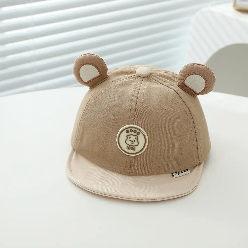 Cute Bear Cap Set for Girls Boys Soft Edge Spring Summer — feature 2