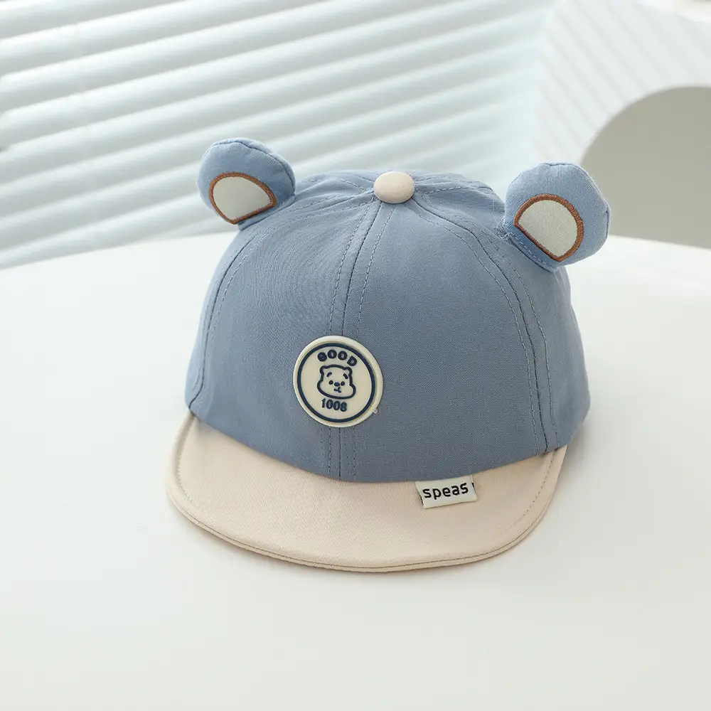 Cute Bear Cap Set for Girls Boys Soft Edge Spring Summer — feature 3