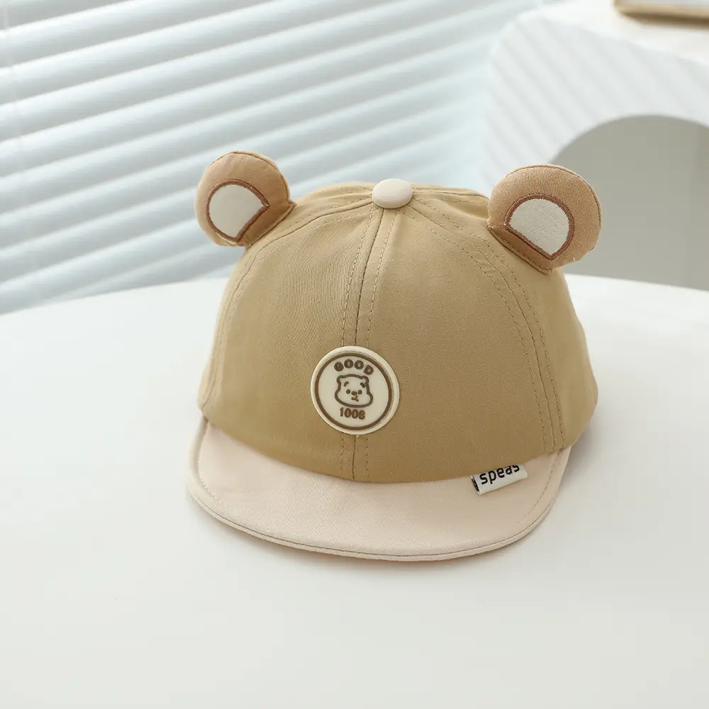 Cute Bear Cap Set for Girls Boys Soft Edge Spring Summer — feature 5
