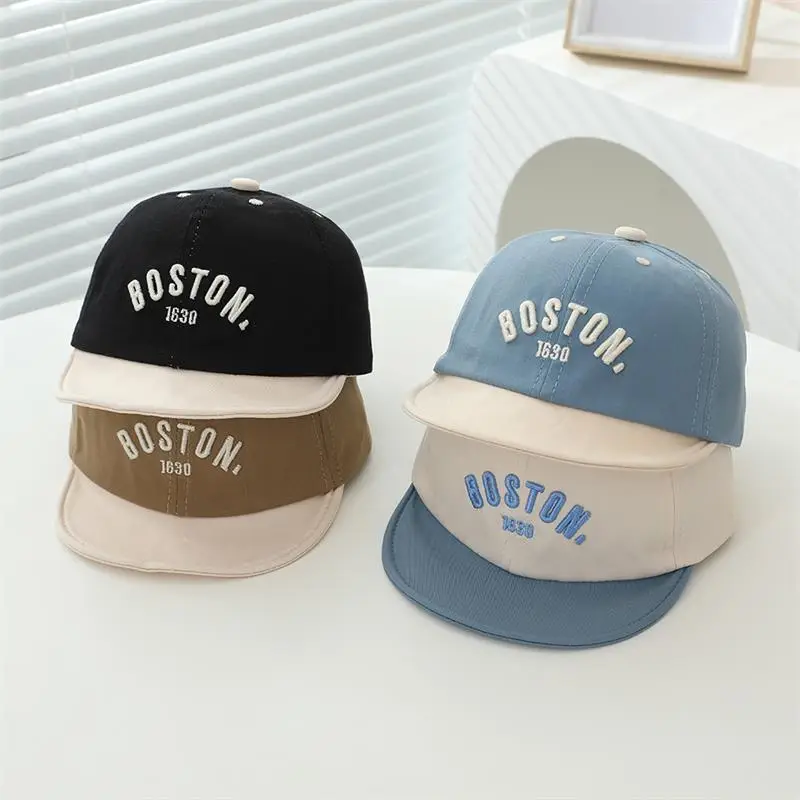 Boston Print Infant Cap Black Beige Quick-Drying - Image 6