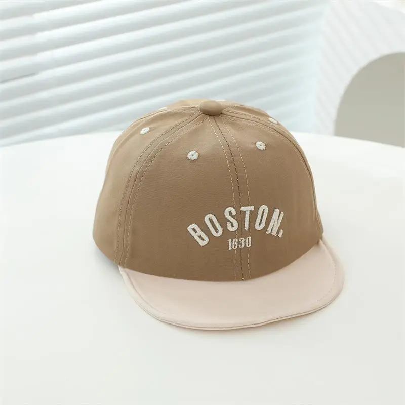 Boston Print Infant Cap Black Beige Quick-Drying — feature 3