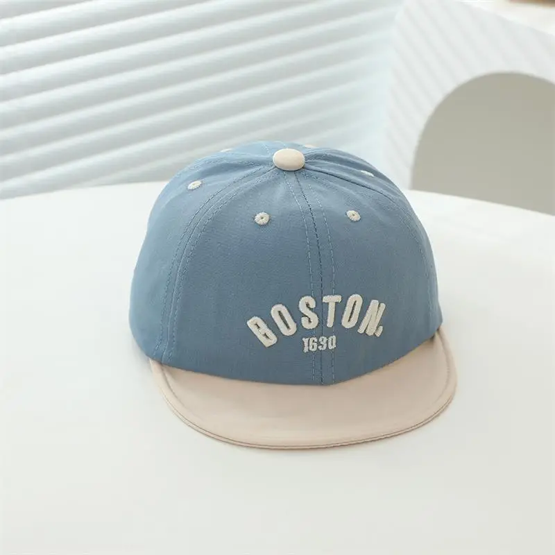 Boston Print Infant Cap Black Beige Quick-Drying — feature 4