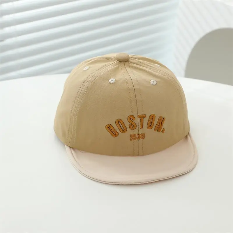 Boston Print Infant Cap Black Beige Quick-Drying — feature 5