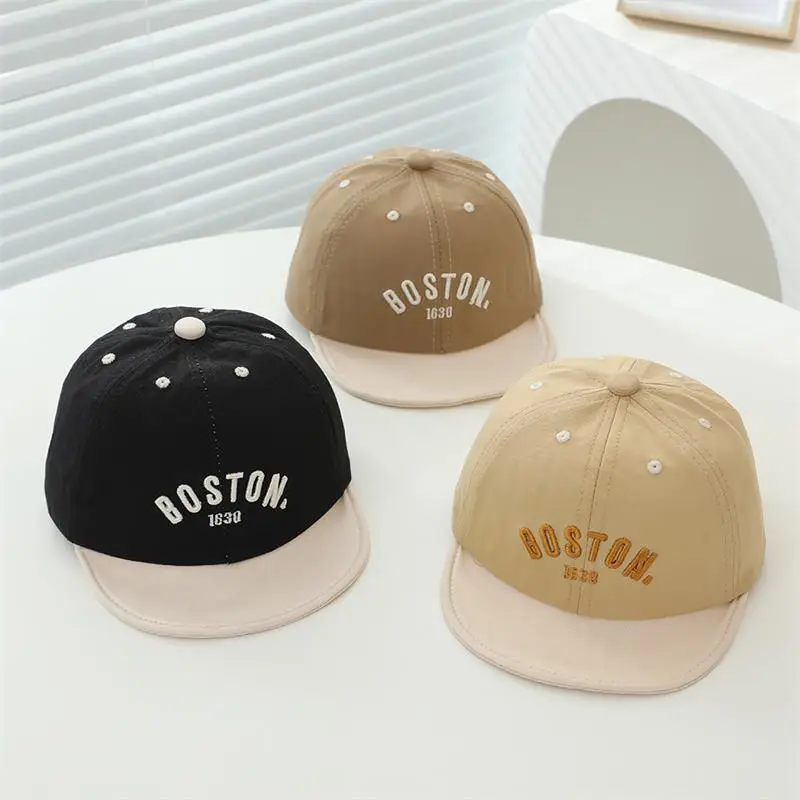 Boston Print Infant Cap Black Beige Quick-Drying — feature 6