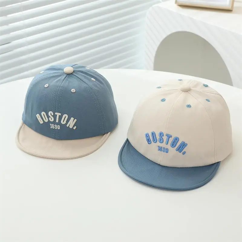 Boston Print Infant Cap Black Beige Quick-Drying — feature 7