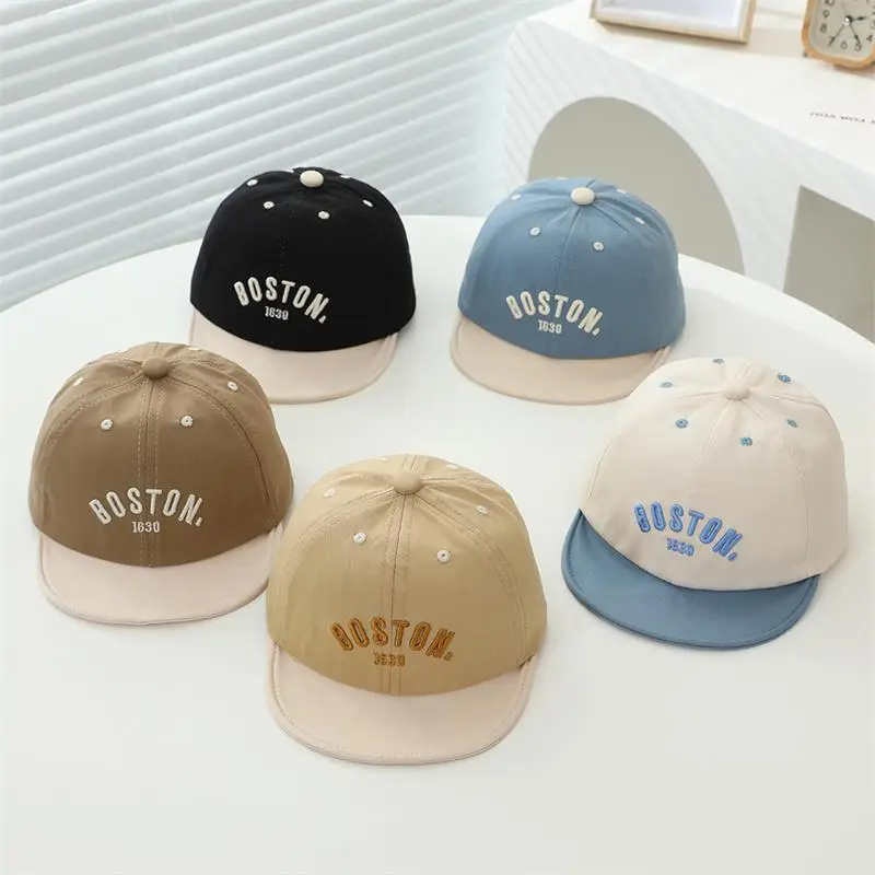 Boston Print Infant Cap Black Beige Quick-Drying — feature 9