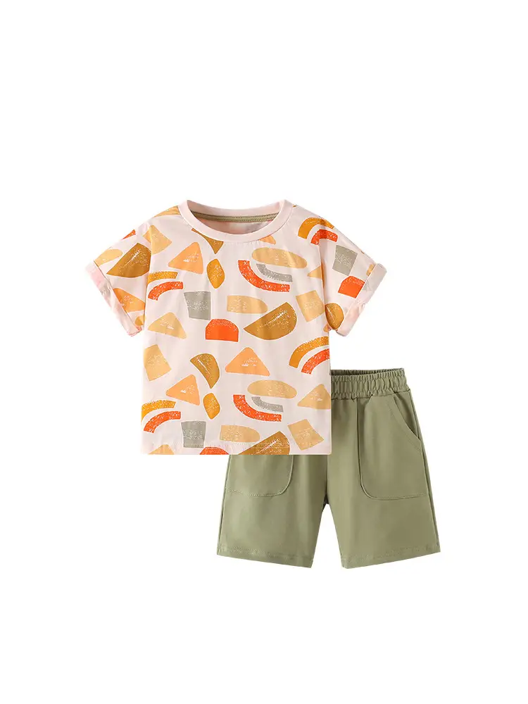 Cross-border boys summer T-shirt shorts set - Image 6