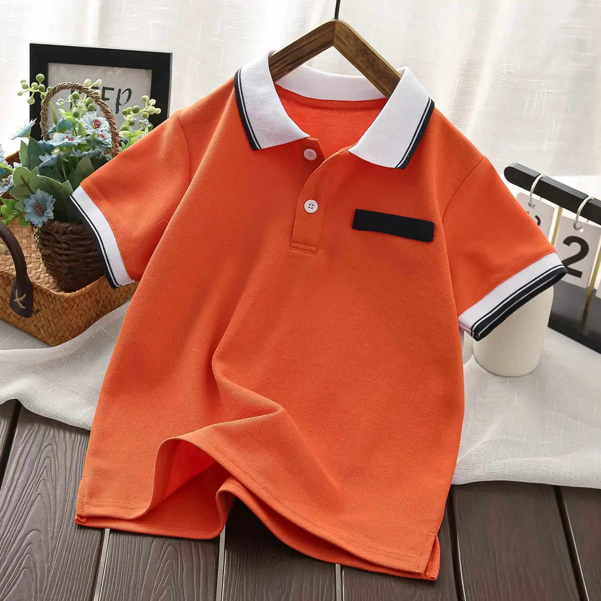 Boys Green Polo Shirt 2025 Summer New Kidsren — feature 4